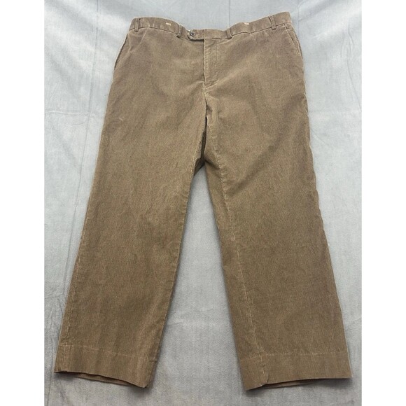 Lauren Ralph Lauren Corduroy Pants Men's 38x26 Brown Flat Front Slacks - Picture 2 of 11